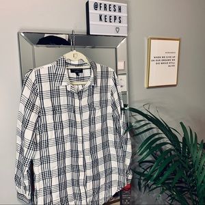 Plaid Banana Republic Boyfriend Fit Shirt